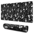 thumbnail image 1 of Long Mouse Pads for Desk,Black Gothic Moon Card Moth Pattern Desk Mats on Top Of Desks, Desk Mouse Pad Extra Large with 3mm Non-Slip Base and Stitched Edge for Gaming,Office,Work,Home 31.5"x15.7", 1 of 6