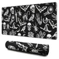 thumbnail image 1 of Long Mouse Pads for Desk,Black Gothic Skull Bat Pattern Desk Mats on Top Of Desks, Desk Mouse Pad Extra Large with 3mm Non-Slip Base and Stitched Edge for Gaming,Office,Work,Home 31.5"x15.7", 1 of 6