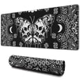 thumbnail image 1 of Long Mouse Pads for Desk,Black Gothic Skull Butterfly Pattern Desk Mats on Top Of Desks, Desk Mouse Pad Extra Large with 3mm Non-Slip Base and Stitched Edge for Gaming,Office,Work,Home 31.5"x11.8", 1 of 6