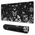 thumbnail image 1 of Long Mouse Pads for Desk,Black Gothic Sun Moon Flower Pattern Desk Mats on Top Of Desks, Desk Mouse Pad Extra Large with 3mm Non-Slip Base and Stitched Edge for Gaming,Office,Work,Home 31.5"x15.7", 1 of 6