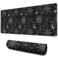 thumbnail image 1 of Long Mouse Pads for Desk,Black Gothic Sun Moon Pattern Desk Mats on Top Of Desks, Desk Mouse Pad Extra Large with 3mm Non-Slip Base and Stitched Edge for Gaming,Office,Work,Home 31.5"x11.8", 1 of 6