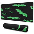 thumbnail image 1 of Long Mouse Pads for Desk,Black Halloween Bats with Green Desk Mats on Top Of Desks, Desk Mouse Pad Extra Large with 3mm Non-Slip Base and Stitched Edge for Gaming,Office,Work,Home 35.4"x15.7", 1 of 6
