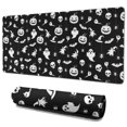 thumbnail image 1 of Long Mouse Pads for Desk,Black Halloween Ghost Pumpkin Pattern Desk Mats on Top Of Desks, Desk Mouse Pad Extra Large with 3mm Non-Slip Base and Stitched Edge for Gaming,Office,Work,Home 35.4"x15.7", 1 of 6