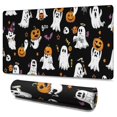 thumbnail image 1 of Long Mouse Pads for Desk,Black Halloween Ghosts and Pumpkins Desk Mats on Top Of Desks, Desk Mouse Pad Extra Large with 3mm Non-Slip Base and Stitched Edge for Gaming,Office,Work,Home 47.3"x23.6", 1 of 6