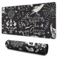 thumbnail image 1 of Long Mouse Pads for Desk,Black Halloween Letter Bat Pattern Desk Mats on Top Of Desks, Desk Mouse Pad Extra Large with 3mm Non-Slip Base and Stitched Edge for Gaming,Office,Work,Home 31.5"x15.7", 1 of 6