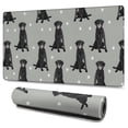thumbnail image 1 of Long Mouse Pads for Desk,Black Labrador Desk Mats on Top Of Desks, Desk Mouse Pad Extra Large with 3mm Non-Slip Base and Stitched Edge for Gaming,Office,Work,Home 47.3"x23.6", 1 of 6