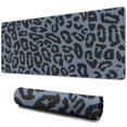 thumbnail image 1 of Long Mouse Pads for Desk,Black Leopard Pattern Desk Mats on Top Of Desks, Desk Mouse Pad Extra Large with 3mm Non-Slip Base and Stitched Edge for Gaming,Office,Work,Home 31.5"x11.8", 1 of 6