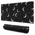 thumbnail image 1 of Long Mouse Pads for Desk,Black Moon Star Pattern Desk Mats on Top Of Desks, Desk Mouse Pad Extra Large with 3mm Non-Slip Base and Stitched Edge for Gaming,Office,Work,Home 31.5"x15.7", 1 of 6