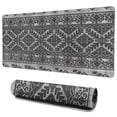 thumbnail image 1 of Long Mouse Pads for Desk,Black Pioneer Flower Geometric Striped Desk Mats on Top Of Desks, Desk Mouse Pad Extra Large with 3mm Non-Slip Base and Stitched Edge for Gaming,Work,Home 35.4"x15.7", 1 of 5