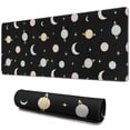 thumbnail image 1 of Long Mouse Pads for Desk,Black Planet Moon Pattern Desk Mats on Top Of Desks, Desk Mouse Pad Extra Large with 3mm Non-Slip Base and Stitched Edge for Gaming,Office,Work,Home 31.5"x11.8", 1 of 6