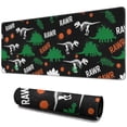 thumbnail image 1 of Long Mouse Pads for Desk,Black Rawr Dinosaur Skeleton Pattern Desk Mats on Top Of Desks, Desk Mouse Pad Extra Large with 3mm Non-Slip Base and Stitched Edge for Gaming,Office,Work,Home 31.5"x11.8", 1 of 6