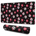 thumbnail image 1 of Long Mouse Pads for Desk,Black Skull Flower Bow Pattern Desk Mats on Top Of Desks, Desk Mouse Pad Extra Large with 3mm Non-Slip Base and Stitched Edge for Gaming,Office,Work,Home 47.3"x23.6", 1 of 6