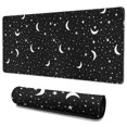 thumbnail image 1 of Long Mouse Pads for Desk,Black Star Moon Pattern Desk Mats on Top Of Desks, Desk Mouse Pad Extra Large with 3mm Non-Slip Base and Stitched Edge for Gaming,Office,Work,Home 35.4"x15.7", 1 of 6