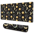 thumbnail image 1 of Long Mouse Pads for Desk,Black Sun Moon Star Pattern Desk Mats on Top Of Desks, Desk Mouse Pad Extra Large with 3mm Non-Slip Base and Stitched Edge for Gaming,Office,Work,Home 35.4"x15.7", 1 of 6