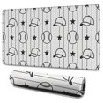 thumbnail image 1 of Long Mouse Pads for Desk,Black and White Baseball Caps Pattern Desk Mats on Top Of Desks, Desk Mouse Pad Extra Large with 3mm Non-Slip Base and Stitched Edge for Gaming,Office,Work,Home 47.3"x23.6", 1 of 6