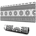 thumbnail image 1 of Long Mouse Pads for Desk,Black and White Geometric Boho Pattern Desk Mats on Top Of Desks, Desk Mouse Pad Extra Large with 3mm Non-Slip Base and Stitched Edge for Gaming,Office,Work,Home 31.5"x11.8", 1 of 6