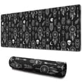 thumbnail image 1 of Long Mouse Pads for Desk,Black White Gothic Dreamcatcher Owl Skull Desk Mats on Top Of Desks, Desk Mouse Pad Extra Large with 3mm Non-Slip Base and Stitched Edge for Gaming,Work,Home 31.5"x11.8", 1 of 5