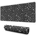 thumbnail image 1 of Long Mouse Pads for Desk,Black White Gothic Witch Skull Pattern Desk Mats on Top Of Desks, Desk Mouse Pad Extra Large with 3mm Non-Slip Base and Stitched Edge for Gaming,Office,Work,Home 31.5"x11.8", 1 of 6