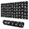 thumbnail image 1 of Long Mouse Pads for Desk,Black White Skull Cross Pattern Desk Mats on Top Of Desks, Desk Mouse Pad Extra Large with 3mm Non-Slip Base and Stitched Edge for Gaming,Office,Work,Home 31.5"x15.7", 1 of 6