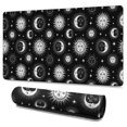 thumbnail image 1 of Long Mouse Pads for Desk,Black White Sun Moon Face Star Pattern Desk Mats on Top Of Desks, Desk Mouse Pad Extra Large with 3mm Non-Slip Base and Stitched Edge for Gaming,Office,Work,Home 47.3"x23.6", 1 of 6