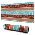 thumbnail image 1 of Long Mouse Pads for Desk,Blue and Brown Geometric Pattern Desk Mats on Top Of Desks, Desk Mouse Pad Extra Large with 3mm Non-Slip Base and Stitched Edge for Gaming,Office,Work,Home 35.4"x15.7", 1 of 6