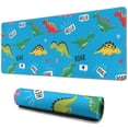 thumbnail image 1 of Long Mouse Pads for Desk,Blue Cartoon Dinosaurs WordsHearts Desk Mats on Top Of Desks, Desk Mouse Pad Extra Large with 3mm Non-Slip Base and Stitched Edge for Gaming,Work,Home 31.5"x11.8", 1 of 5
