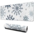 thumbnail image 1 of Long Mouse Pads for Desk,Blue Christmas Snowflake Pattern Desk Mats on Top Of Desks, Desk Mouse Pad Extra Large with 3mm Non-Slip Base and Stitched Edge for Gaming,Office,Work,Home 31.5x11.8in, 1 of 5