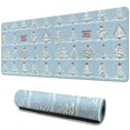 thumbnail image 1 of Long Mouse Pads for Desk,Blue Christmas Tree Pattern Desk Mats on Top Of Desks, Desk Mouse Pad Extra Large with 3mm Non-Slip Base and Stitched Edge for Gaming,Office,Work,Home 31.5x11.8in, 1 of 5