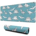 thumbnail image 1 of Long Mouse Pads for Desk,Blue Dinosaurs Skeletons Pterosaurs Desk Mats on Top Of Desks, Desk Mouse Pad Extra Large with 3mm Non-Slip Base and Stitched Edge for Gaming,Work,Home 31.5"x11.8", 1 of 5