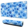 thumbnail image 1 of Long Mouse Pads for Desk,Blue Dog Paw Footprint Desk Mats on Top Of Desks, Desk Mouse Pad Extra Large with 3mm Non-Slip Base and Stitched Edge for Gaming,Office,Work,Home 31.5"x15.7", 1 of 6