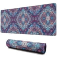 thumbnail image 1 of Long Mouse Pads for Desk,Blue Ethnic Paisley Pattern Desk Mats on Top Of Desks, Desk Mouse Pad Extra Large with 3mm Non-Slip Base and Stitched Edge for Gaming,Office,Work,Home 31.5"x11.8", 1 of 6