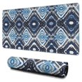 thumbnail image 1 of Long Mouse Pads for Desk,Blue Geometric Pattern Desk Mats on Top Of Desks, Desk Mouse Pad Extra Large with 3mm Non-Slip Base and Stitched Edge for Gaming,Office,Work,Home 31.5"x15.7", 1 of 6