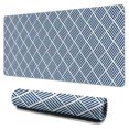thumbnail image 1 of Long Mouse Pads for Desk,Blue Geometric Striped Pattern Desk Mats on Top Of Desks, Desk Mouse Pad Extra Large with 3mm Non-Slip Base and Stitched Edge for Gaming,Office,Work,Home 31.5"x15.7", 1 of 6