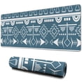 thumbnail image 1 of Long Mouse Pads for Desk,Blue Geometric Triangle Arrow Pattern Desk Mats on Top Of Desks, Desk Mouse Pad Extra Large with 3mm Non-Slip Base and Stitched Edge for Gaming,Office,Work,Home 31.5"x11.8", 1 of 6