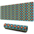 thumbnail image 1 of Long Mouse Pads for Desk,Blue and Orange Geometric Pattern Desk Mats on Top Of Desks, Desk Mouse Pad Extra Large with 3mm Non-Slip Base and Stitched Edge for Gaming,Office,Work,Home 31.5"x11.8", 1 of 6
