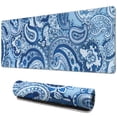 thumbnail image 1 of Long Mouse Pads for Desk,Blue Paisley Pattern Desk Mats on Top Of Desks, Desk Mouse Pad Extra Large with 3mm Non-Slip Base and Stitched Edge for Gaming,Office,Work,Home 31.5"x11.8", 1 of 6