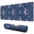 thumbnail image 1 of Long Mouse Pads for Desk,Blue Pink Moon Star Planet Pattern Desk Mats on Top Of Desks, Desk Mouse Pad Extra Large with 3mm Non-Slip Base and Stitched Edge for Gaming,Office,Work,Home 31.5"x11.8", 1 of 6
