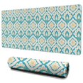 thumbnail image 1 of Long Mouse Pads for Desk,Blue Pioneer Flower Pattern Desk Mats on Top Of Desks, Desk Mouse Pad Extra Large with 3mm Non-Slip Base and Stitched Edge for Gaming,Office,Work,Home 35.4"x15.7", 1 of 6