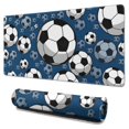 thumbnail image 1 of Long Mouse Pads for Desk,Blue Soccer Balls Pattern Desk Mats on Top Of Desks, Desk Mouse Pad Extra Large with 3mm Non-Slip Base and Stitched Edge for Gaming,Office,Work,Home 31.5"x15.7", 1 of 6