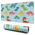 thumbnail image 1 of Long Mouse Pads for Desk,Blue Stripes Dinosaurs Pattern Desk Mats on Top Of Desks, Desk Mouse Pad Extra Large with 3mm Non-Slip Base and Stitched Edge for Gaming,Office,Work,Home 31.5"x15.7", 1 of 6