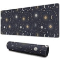 thumbnail image 1 of Long Mouse Pads for Desk,Blue Sun Moon Star Constellation Pattern Desk Mats on Top Of Desks, Desk Mouse Pad Extra Large with 3mm Non-Slip Base and Stitched Edge for Gaming,Office,Work,Home 31.5"x11.8", 1 of 6