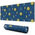 thumbnail image 1 of Long Mouse Pads for Desk,Blue Sun Moon Star Pattern Desk Mats on Top Of Desks, Desk Mouse Pad Extra Large with 3mm Non-Slip Base and Stitched Edge for Gaming,Office,Work,Home 31.5"x11.8", 1 of 6