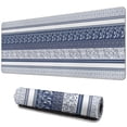 thumbnail image 1 of Long Mouse Pads for Desk,Blue and White Geometric Striped Pattern Desk Mats on Top Of Desks, Desk Mouse Pad Extra Large with 3mm Non-Slip Base and Stitched Edge for Gaming,Office,Work,Home 31.5"x11.8", 1 of 6