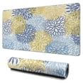 thumbnail image 1 of Long Mouse Pads for Desk,Blue and Yellow Floral Pattern Desk Mats on Top Of Desks, Desk Mouse Pad Extra Large with 3mm Non-Slip Base and Stitched Edge for Gaming,Office,Work,Home 31.5"x15.7", 1 of 6