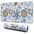 thumbnail image 1 of Long Mouse Pads for Desk,Blue and Yellow Pioneer Flower Desk Mats on Top Of Desks, Desk Mouse Pad Extra Large with 3mm Non-Slip Base and Stitched Edge for Gaming,Office,Work,Home 47.3"x23.6", 1 of 6