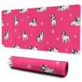 thumbnail image 1 of Long Mouse Pads for Desk,Boston Terrier on Red Background Desk Mats on Top Of Desks, Desk Mouse Pad Extra Large with 3mm Non-Slip Base and Stitched Edge for Gaming,Office,Work,Home 35.4"x15.7", 1 of 6