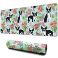thumbnail image 1 of Long Mouse Pads for Desk,Boston Terriers and Pioneer Flower Desk Mats on Top Of Desks, Desk Mouse Pad Extra Large with 3mm Non-Slip Base and Stitched Edge for Gaming,Office,Work,Home 31.5"x11.8", 1 of 6