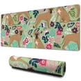 thumbnail image 1 of Long Mouse Pads for Desk,Boxer Dog and Flower Florals Desk Mats on Top Of Desks, Desk Mouse Pad Extra Large with 3mm Non-Slip Base and Stitched Edge for Gaming,Office,Work,Home 31.5"x11.8", 1 of 6