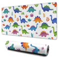 thumbnail image 1 of Long Mouse Pads for Desk,Bright Colored Dinosaur and Leaf Pattern Desk Mats on Top Of Desks, Desk Mouse Pad Extra Large with 3mm Non-Slip Base and Stitched Edge for Gaming,Office,Work,Home 31.5"x15.7", 1 of 6