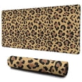 thumbnail image 1 of Long Mouse Pads for Desk,Brown and Black Leopard Print Desk Mats on Top Of Desks, Desk Mouse Pad Extra Large with 3mm Non-Slip Base and Stitched Edge for Gaming,Office,Work,Home 35.4"x15.7", 1 of 6